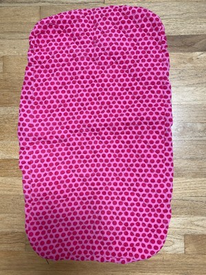 pink polka dot changing mat