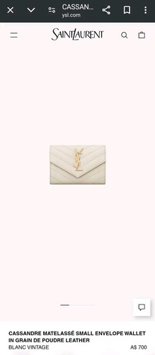 Authentic Ysl Saint Laurent Envelope Wallet Grain Flap Wallet - Picture 11 of 11