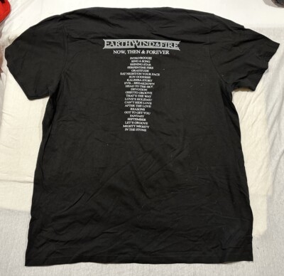 EARTH WIND FIRE 2013 TOUR T TEE SHIRT MENS SZ 2XL Now Then & Forever