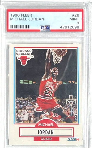 Michael Jordan 1990 Fleer #26 Card PSA 9 MINT— NO BLACK LINE VARIANT