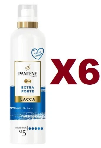 6 PCS PANTENE PRO-V EXTRA STRONG SEAL LACQUER 250ML PROTECTS AGAINST MOISTURE