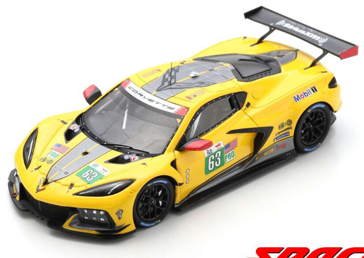Автомобиль Spark Chevrolet Corvette C8R 63 - 2022 24 часа в Ле-Мане 143 отлитый под давлением S8643 16490₽