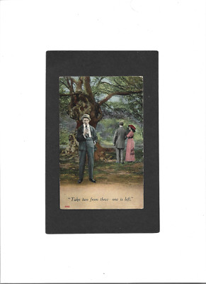 ROMANCE VINTAGE PC ''Take 2 from 3 , 1 is left'' 5-15-19?? Marshall. MI.  Couple