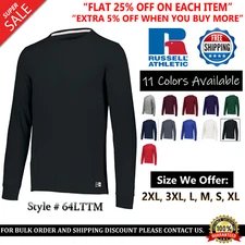 Russell Essential 60% Cotton 40% Polyester Long Sleeves T-Shirt 64LTTM S-3XL