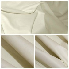 Cotton Polyester Light Cream Crease Resistant Curtain Lining Fabric x 10 Metres