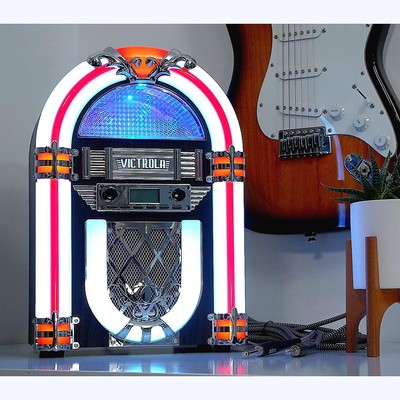 Victrola Nostalgic Wood Countertop Jukebox with Built-in Bluetooth 