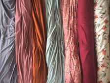 Rayon Spandex Blend Fabric by the yard Solid Floral soft stretch swaddle
