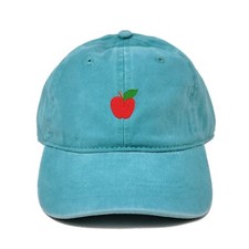 Apple embroidered cotton baseball cap, teacher symbol apple design cap hat