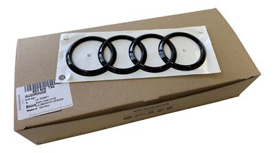 Genuine Audi Black Edition Rings Logo Black for A4 B5 B6 B7 B8 B9 8K 8E 8W