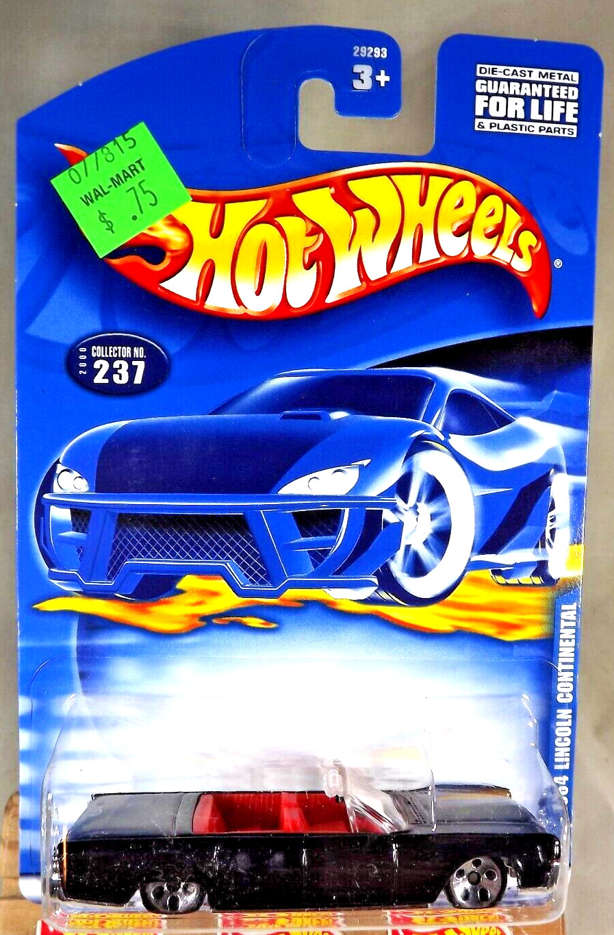 2000 Hot Wheels Collector #237 1964 LINCOLN CONTINENTAL Black w/Chrome 5Dot Sp