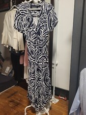 Anthropologie Black & White Deep V Empire Button Down Fit Flared Midi Dress 2