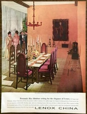 1964 Lenox China Print Ad Romantic Rio Fabulous Setting for Elegance of Lenox