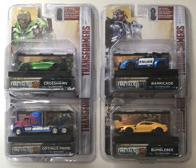 Jada Transformers Optimus Prime Bumblebee Barricade Crosshairs Metal Die-Cast