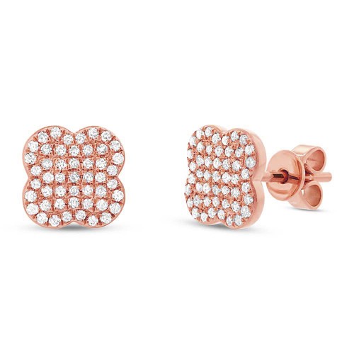 Oro rosa 14 carati taglio cuscino morganite & taglio rotondo bianco diamante Halo donna stile orecchini di Dazzlingrock Collection