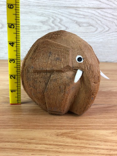 Carved Coconut Elephant  - Picture 2 of 9