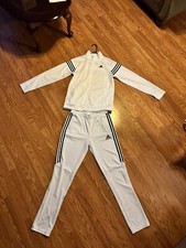 Adidas White/ Black Tracksuit Youth XL READ DESCRIPTION  