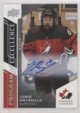 2020-21 Team Canada Juniors Program of Excellence Autos Jamie Drysdale Auto tg7