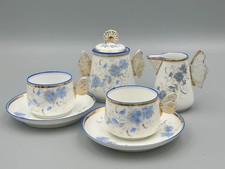 Antique Continental Butterfly Handled Part Teaset Rare.