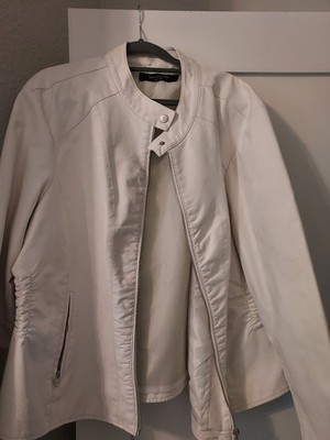 Torrid Savi Parker Womens Faux Leather Peplum Jacket, Size XL White