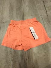 Wonder Nation Girls Orange Knit Drawstring Shorts Elastic Waist Size S 6-7 