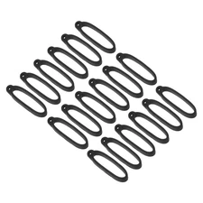 Anti-Lost Silicone Rubber Holder, 18 Pcs Multipurpose Lanyard, Black