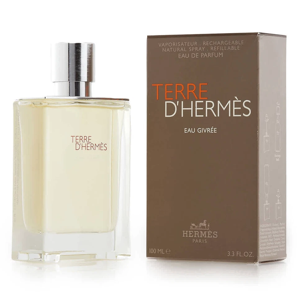 Hermes Hombre Terre D'Hermes Eau Givree EDP Spray 3.4 OZ Fragancias 3346130012245 Foto 3 de 3
