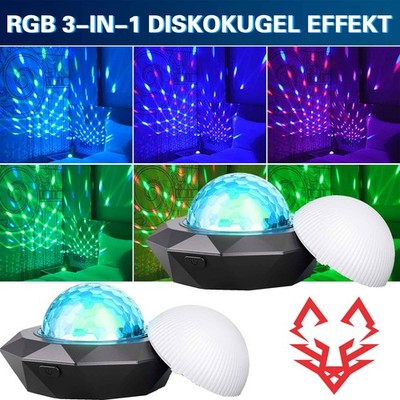 2X Mini LED Discokugel Lichteffekt RGB DJ lichtorgel USB Bühnenbeleuchtung Show