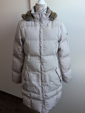 Tom Tailor Mantel Daunenmantel Gr. M 38 beige Fell Kapuze