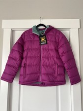 L. L. Bean Big Girls Wild Aster Down Jacket With Hood Size XL 18