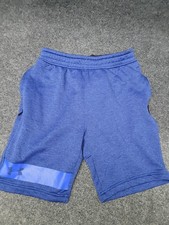 Under Armour Shorts Youth Medium Blue Fitted Athletic Training Drawstring