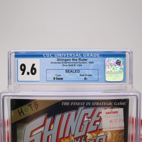 NES Nintendo SHINGEN THE RULER - CGC GRADED 9.6 A+ NEW & Factory Sealed +H-Seam!