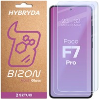 2X Schutzglas FüR Xiaomi Poco F7 Pro Bizon Displayschutzglas Hybridglas