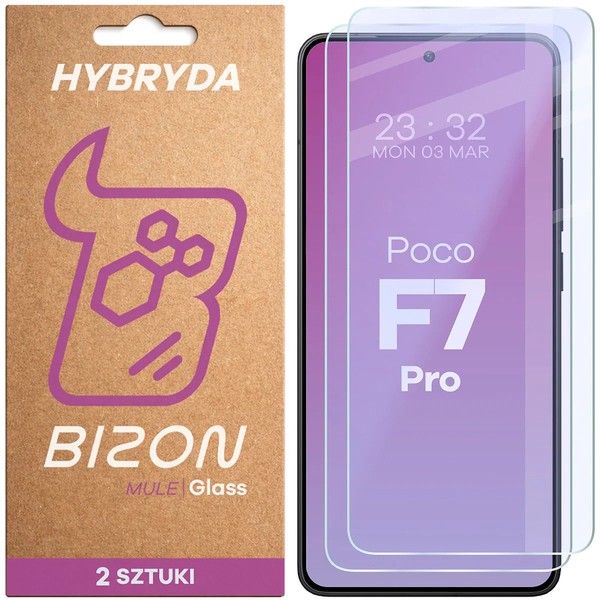 2X Schutzglas FüR Xiaomi Poco F7 Pro Bizon Displayschutzglas Hybridglas-image