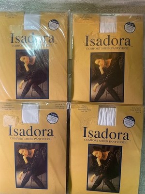 NEW IN PKG LOT of 4 Pairs ISADORA  Sheer Pantyhose STYLE 4050   WHITE  SZ B