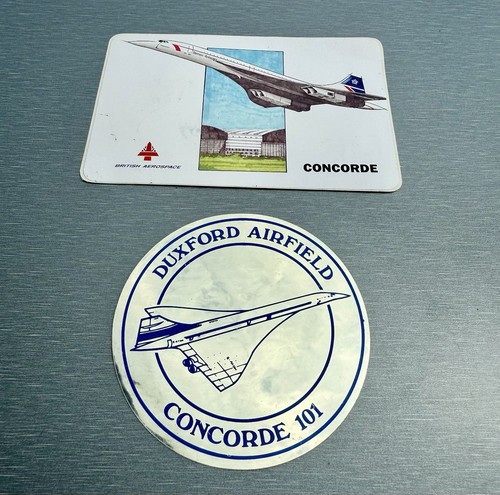 CONCORDE AUFKLEBER - BRITISH AEROSPACE - 145 X 95 MM + DUXFORD CONCORD 101 SET