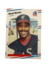 Excellent: Vintage 1988 FLEER Daryl Boston Chicago White Sox Trading Card