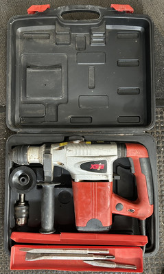 Powerbase xtreme 1200W Rotary Hammer Drill RHD120XP With Case Tools DIY Red  UK