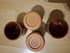 4 Becher aus Ton -neuwertig-