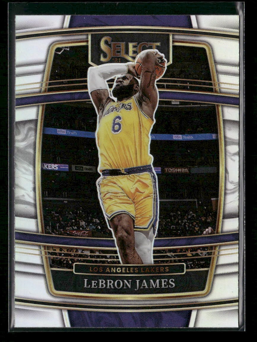 LeBron James 2021-22 Panini Select Silver Prizms #100 Los Angeles Lakers