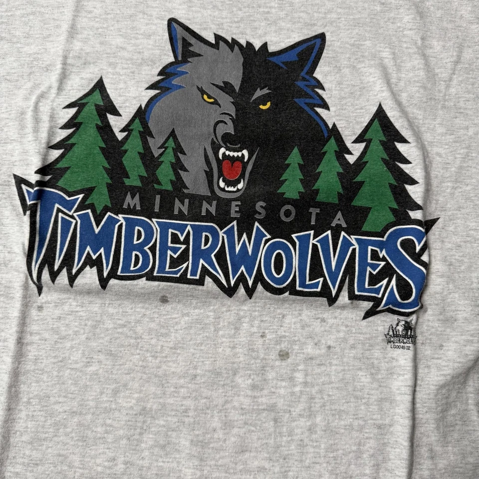 Camiseta de baloncesto vintage años 90 Minnesota Timberwolves Logo 7 XL Foto 3 de 4