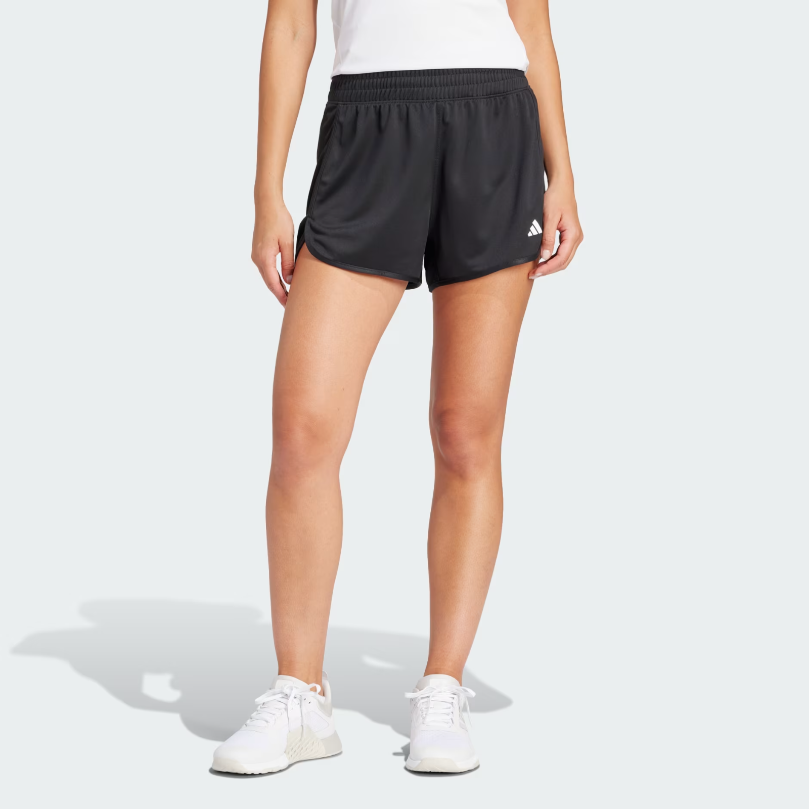 Adidas Pacer Essentials Short Women's XS Black High Rise Elastic Waist FTS540