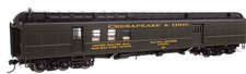 Walthers 920-17412 HO C&O 70' Heavyweight RPO-Baggage Car w/ Clerestory Roof #81