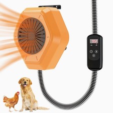 800W Dog House Heater, Wall Mount, 10ft Anti Bite Cord, Waterproof Control, O...