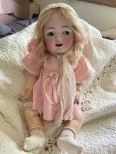 Antique Bisque Kestner #263 W/side glancing eyes  HH wig
