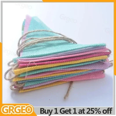 60 Waterproof Triangle Flags Bunting Banner Outdoor Bunting for Garden Holiday