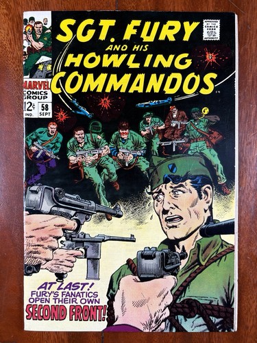 Sgt. Fury and his Howling Commandos #58 SEPT 1968 Right in the Feuhrer's Face!