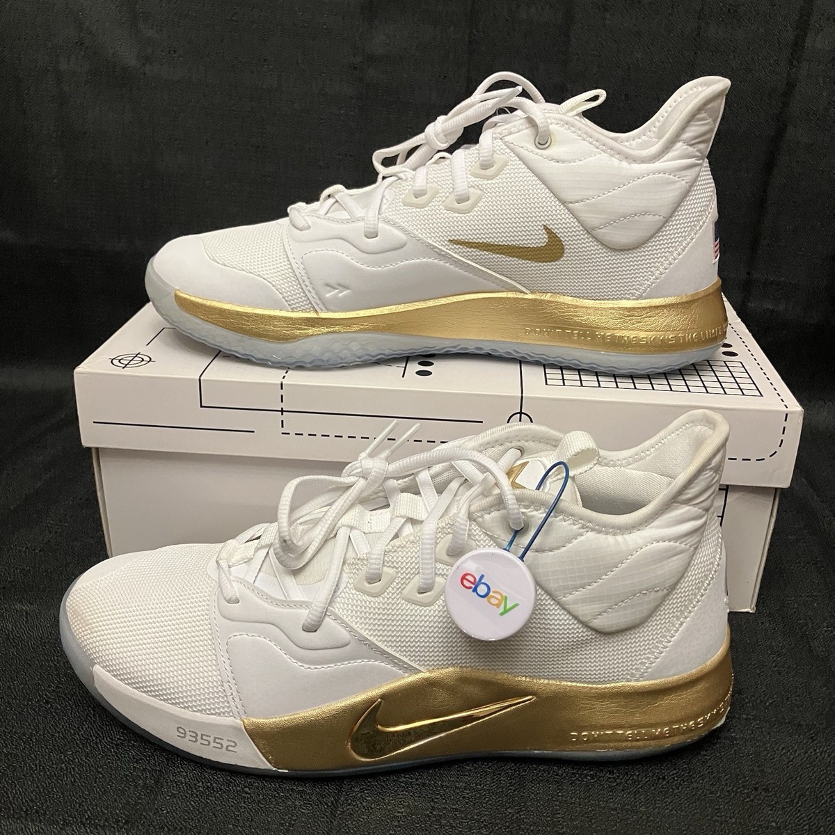 NIKE PG3NASA CI2666-001ナサ ポールジョージ スニーカー Nike PG 3 NASA Size 12.5. Silver Orange Blue CI2666-800. okc