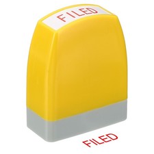 Filed Notice Stamp, Office Stamp Pre Inked Stamp, Yellow