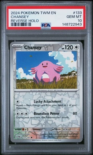 PSA 10 - Chansey 133/167 Sv06: Twilight Masquerade Reverse Holo Pokémon 2024 EN