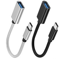 USB-C Type C Male to USB 3.0 Type A Female OTG Adapter Converter Cable Cord 3in